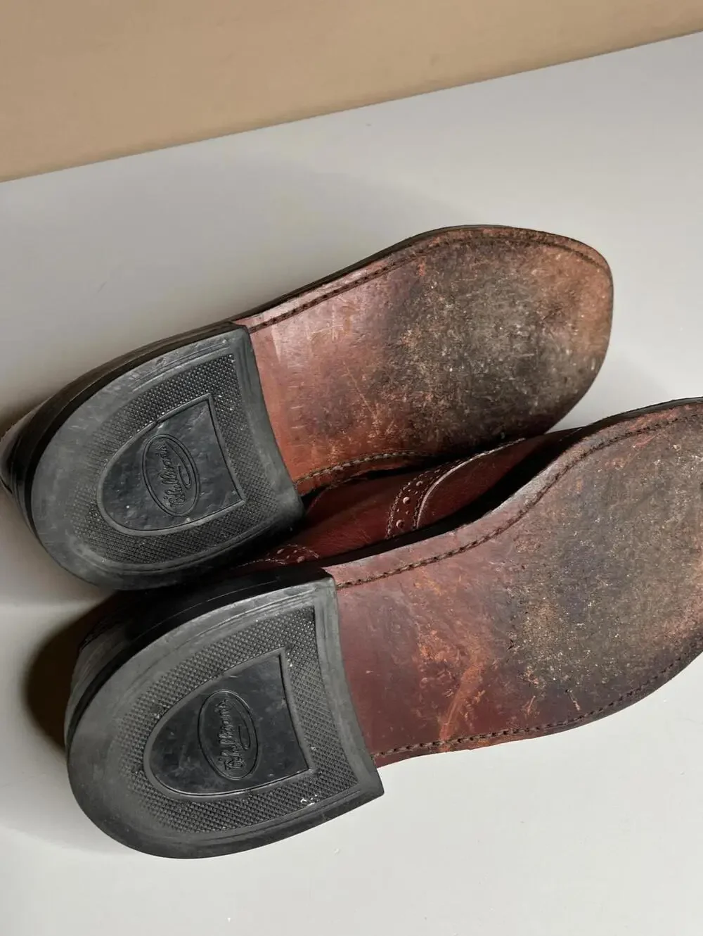 L.L.Bean‎ Shoes Mens 9.5 Brown Leather Derby Oxford Dress Lace Up 55061J